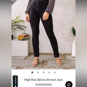 High Rise Skinny Stretch Jean
FLYING MONKEY size 27